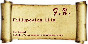Filippovics Ulla névjegykártya